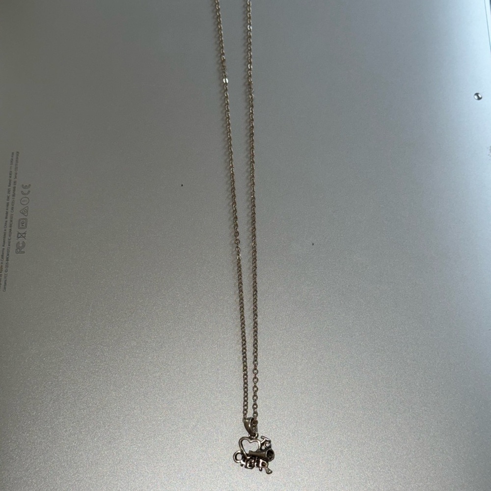 Silver Cheer Heart Necklace
